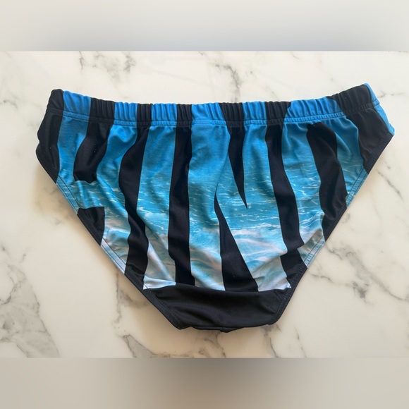 Moschino Blue and Black Swim Trunks - Picture 2 of 3